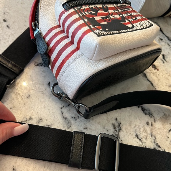 Coach Disney Mickey Mouse X Keith Haring Small West Backpack/crossbody - Picture 8 of 9